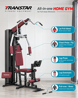 Station de musculation multifonctionnelle tout-en-un HS8011 avec pile de poids réglable de 70 à 90 kg pour entraînement complet du corps