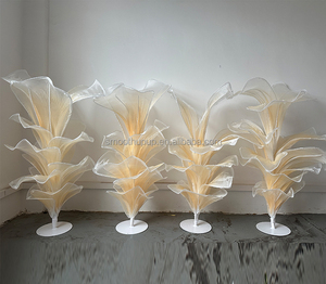 Fleurs artificielles géantes en organza, fabriquées à la main en usine, design é<span class=keywords><strong>l</strong></span>égant et simple pour la décoration de mariage - Product Image 3