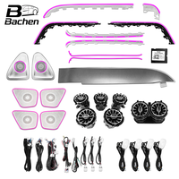 Upgrade Lampu Interior 64 Warna W247 H247 untuk Mercedes Benz B/GLB/GLA Ambient Light Trim 4D Rotary Tweeter Air Vent