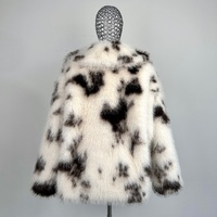 Manteau élégant pour femme en fausse fourrure de renard, imperméable, écologique, imprimé léopard, fabrication sur mesure, vente en gros