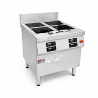 Kompor Induksi Stainless Steel 4 Tungku Heavy Duty Kontrol Independen Mode Hemat Energi Mudah Dibersihkan untuk Dapur Komersial
