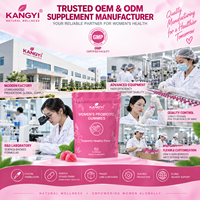 Complément alimentaire probiotique en gommes pour femmes, marque privée, avec canneberge et écorce d'orme rouge, 60 gommes, fabrication OEM
