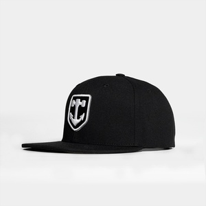 Gorras Snapback Estructuradas de Acrílico Negro Personalizadas, Gorras de 6 Paneles con Logotipo Bordado en 3D - Product Image 3