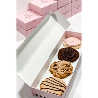 Boîte d'emballage personnalisée en carton pliable pour macarons, pâtisseries, gâteaux, biscuits, cupcakes, croissants, desserts, cookies