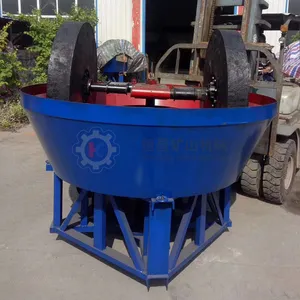 Minerale Verwerking Apparatuur Twee Wiel Roller Ronde Molens Sudan 1100 1200 Goud Erts Dressing Natte Pan Molen Machine Prijs
