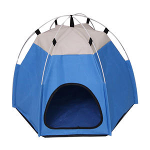 Tenda desain baru tenda hewan peliharaan semi-tertutup portabel, tenda anjing kucing anjing tahan lama dapat dilepas - Product Image 1
