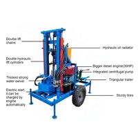 Machine de forage de puits d'eau portable de 200 m de profondeur, machine de forage de puits d'eau portable automatique à moteur diesel de 200 m de profondeur