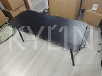 Étagère de cuisson modulaire en alliage d'aluminium IGT, table tactique réglable en hauteur, plaques de jonction DIY, table de camping pliable portable