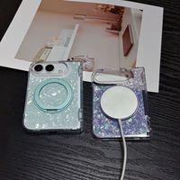 Coque de téléphone pliable texturée avec charnière à ressort, béquille rotative à 360 degrés, protection antichoc pour iPhone Duo Ultra 18 Fold