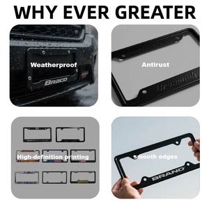 OEM Custom <b>Plastic</b> USA Sizes Printed Logo Sports Styles License Plate <b>Frame</b> For Car Outside Decorative - Product Image 3