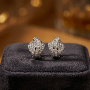 Pendientes de Diamantes de Oro Blanco de 14K con Baño de Rodio, Elegantes y de Lujo para Mujer, Corte Brillante, Color D, Naturales, para Boda - Product Image 4