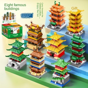 Juego <span class=keywords><strong>de</strong></span> bloques <span class=keywords><strong>de</strong></span> construcción <span class=keywords><strong>de</strong></span> arquitectura antigua China Ocho edificios famosos-Tengwang Pavilion Yellow Crane Yueyang Stork House - Product Image 4