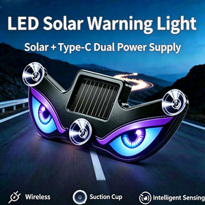 Universal Auto LED Solar Devil Eye <b>Light</b> Car Ambient <b>Light</b> <b>Wireless</b> Waterproof LED Solar <b>Light</b> - Product Image 2
