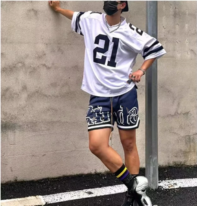 <b>Men's</b> High Quality Boxy Mesh <b>T</b>-<b>Shirt</b> 180g Jersey Drop Shoulder Breathable Lightweight Quick-Dry Customized Logo Printing OEM - Product Image 4