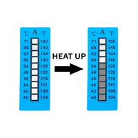 Autocollant de suivi de température résistant à l'huile médicale, indicateur thermique réversible, étiquette sensible à la chaleur, capteur de changement de couleur multi-points