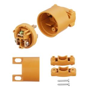 Linsheng NEMA 5-15r thẳng lưỡi cắm nối đất loại mở rộng dây kết thúc Nam 15 amp 125 Volt nặng thay thế cắm bộ - Product Image 2