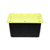 Boîtes de rangement en plastique empilables de style américain de 40 gallons avec couvercle verrouillable pour supermarchés et magasins de détail
