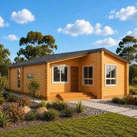 Maison en bois à trois chambres, villa moderne écologique, cabane en rondins étanche, kits de charpente préfabriquée pour salle de bain, séjour et famille