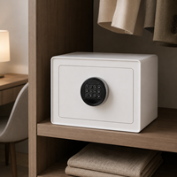 Coffre-fort de chambre Safewell, mini armoire sécurisée à double verrouillage, empreinte digitale et code numérique, en acier massif antivol, petit coffre-fort blanc