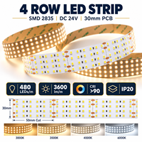 Bandes LED en gros, rubans LED multi-rangs, éclairage blanc chaud 3000K 4000K 6000K pour l'éclairage commercial, fabricant OEM ODM