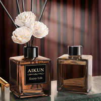 Diffuseur de parfum d'ambiance Aikun en verre de luxe, longue durée, avec bâtonnets en rotin naturel, pour la décoration d'hôtels et de spas