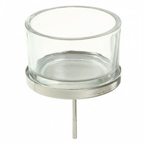 Clear Glass <b>Tealight</b> <b>Holder</b> with Advent Wreath - Product Image 1