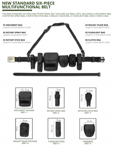 DF0414 Bestseller: 6-piece Multifunctional Belt with Document Holder, Rotating Spray Bag, Rotating Rod Bag - Product Image 6