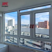 Fenêtre coulissante horizontale en aluminium à rupture de pont thermique pour salon de villa