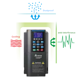 Variador de Frecuencia Delta 15kW 20HP VFD C2000 Plus 380V 480V de Alta Resistencia para Elevadores de Construcción y Agitadores Electromagnéticos - Product Image 5