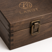 Boîte à album en bois personnalisée avec logo, finition vintage artisanale, coffret de souvenir, coffre de rangement pour la photographie de mariage