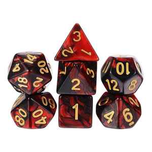 Csulu Bicolore Rouge Noir Digital Dice 7-Tablet Multi-Sided Running Group Board Game - Product Image 4