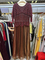 Robe longue plissée de luxe dorée faite à la main avec perles, prête à l'emploi, pour femme musulmane, élégante et modeste, avec pompons, pour soirée et fête