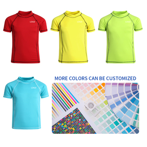 Factory OEM UPF 50 + Camisa de manga corta Rash Guard para niños Bebés Niños pequeños Traje de baño con logotipo personalizado - Product Image 3