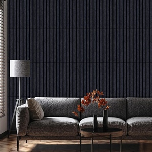 Panneaux insonorisants pour décoration murale intérieure 12 "X 15.8" Dark Drey Panneau acoustique autocollant à double couche en PET pour bureau - Product Image 6
