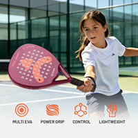 CASTON SPORTS NOVA BURST Raqueta de Pádel de Fibra de Carbono Roja para Niños