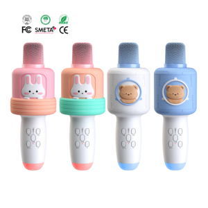 Bunny ไมโครโฟนไร้สายแบบพกพา LED, ไมโครโฟนคาราโอเกะสำหรับเด็กของเล่นปาร์ตี้พิมพ์ C <span class=keywords><strong>Star</strong></span> ไมโครโฟนคอนเดนเซอร์ไมโครโฟนของขวัญสำหรับเด็ก - Product Image 2