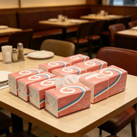 Mouchoirs en papier colorés en gros, 3 plis, directement de l'usine, en pâte de bois, imprimés, idéaux pour la maison et les restaurants