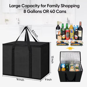 Durable no tejido impreso reutilizable comida Picnic Cooler Bag aislado térmico compras plegable <span class=keywords><strong>playa</strong></span> Cooler Bag - Product Image 3