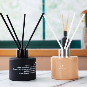 Venta al por mayor vacío 4oz 50ml 120ml 200ml negro blanco redondo vidrio caña difusor botellas para Aroma Perfume <span class=keywords><strong>en</strong></span> venta - Product Image 4