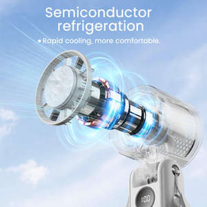 Ventilador de Mano 3 en 1 Plegable con Almohadilla de Enfriamiento para la Frente, Ventilador USB Recargable de 5 Velocidades para Uso en Exteriores y Hoteles - Product Image 3