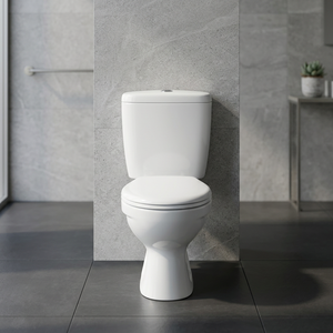 Inodoro de lujo europeo de dos piezas con descarga dual, sifón en P, cerámica sanitaria, conjunto de WC - Product Image 2