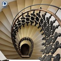 Kit d'escalier extérieur en acier de type Z haut de gamme, sur mesure, avec marches en métal noir thermolaqué pour escalier commercial extérieur