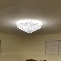 Lustre moderne de luxe pour chambre à coucher, luminaire de plafond encastré, vente chaude, lampe de plafond basse, lustre en cristal