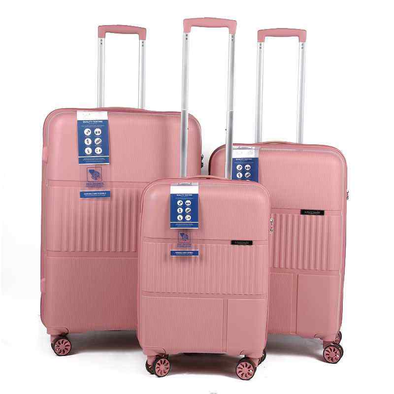 Free Sample Custom Trendy Trolley Suitcase Maletas De Viaje Set Hard Shell  PP Luggage Set Suitcase Unique Travel Luggage Sets