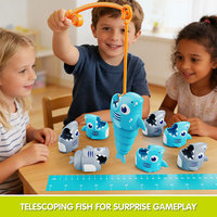 Jeu de pêche rétractable Fishing Master, jouet de pêche interactif parent-enfant, jeu de table, jouet de pêche en plastique, à partir de 3 ans
