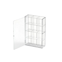 Vitrine de comptoir en acrylique transparent Ruishi pour figurines, boîte de rangement pour voitures miniatures et jouets en boîte mystère avec couvercle, organisateur mural pour la vente au détail