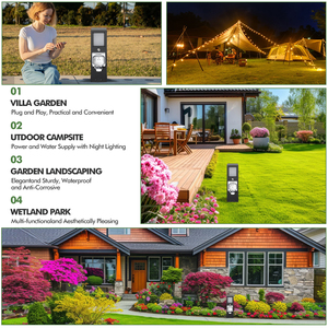 Camping Famille Jardin Extérieur En Acier Inoxydable Étanche Durable Double Socket Post - Product Image 6