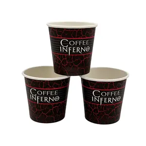 Wholesale Disposable Paper Coffee Cups Offset Printed with Custom Logo Cheap Manufacturer