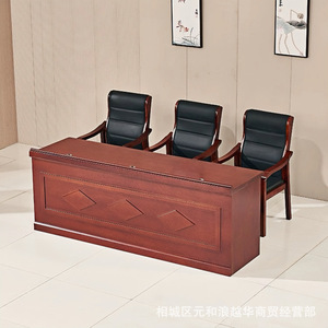 Table de conférence en bois massif plaqué, peinte, avec chaises, pour réunions et formations - Product Image 3