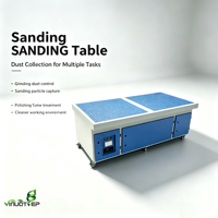Table de ponçage à aspiration descendante avec filtration à 99,9 % pour le contrôle des particules fines PM2,5 en atelier